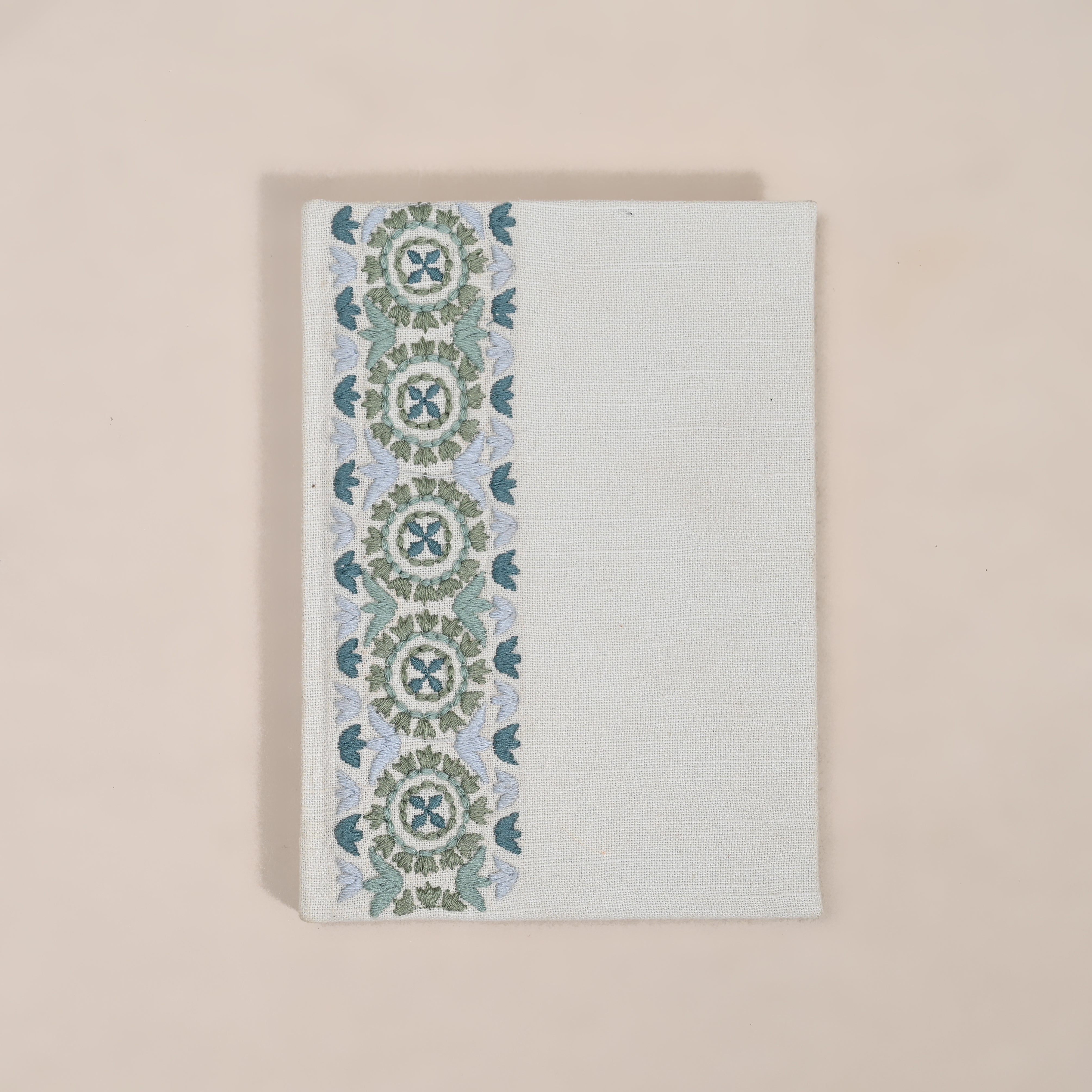 Hanami Embroidered Bale Handmade Paper Notebook | 5 × 7"