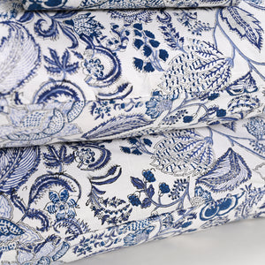 Euphoria Block Printed Bed Sheet with set of 2 Shams