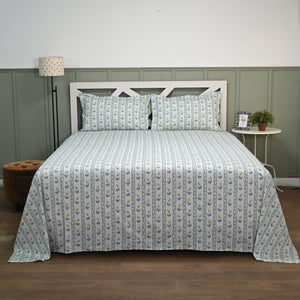 Tulip Serenade 300 TC Luxury Cotton Sheets – Premium Printed Bedsheet Set