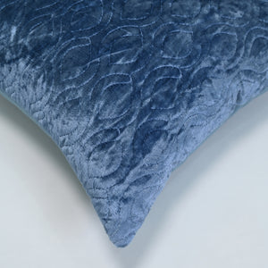 Teal Quilted Velvet Cuschion
