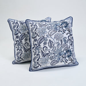 Euphotir Block Printed Cushion Set of 2