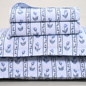 Tulip Serenade 300 TC Luxury Cotton Sheets – Premium Printed Bedsheet Set