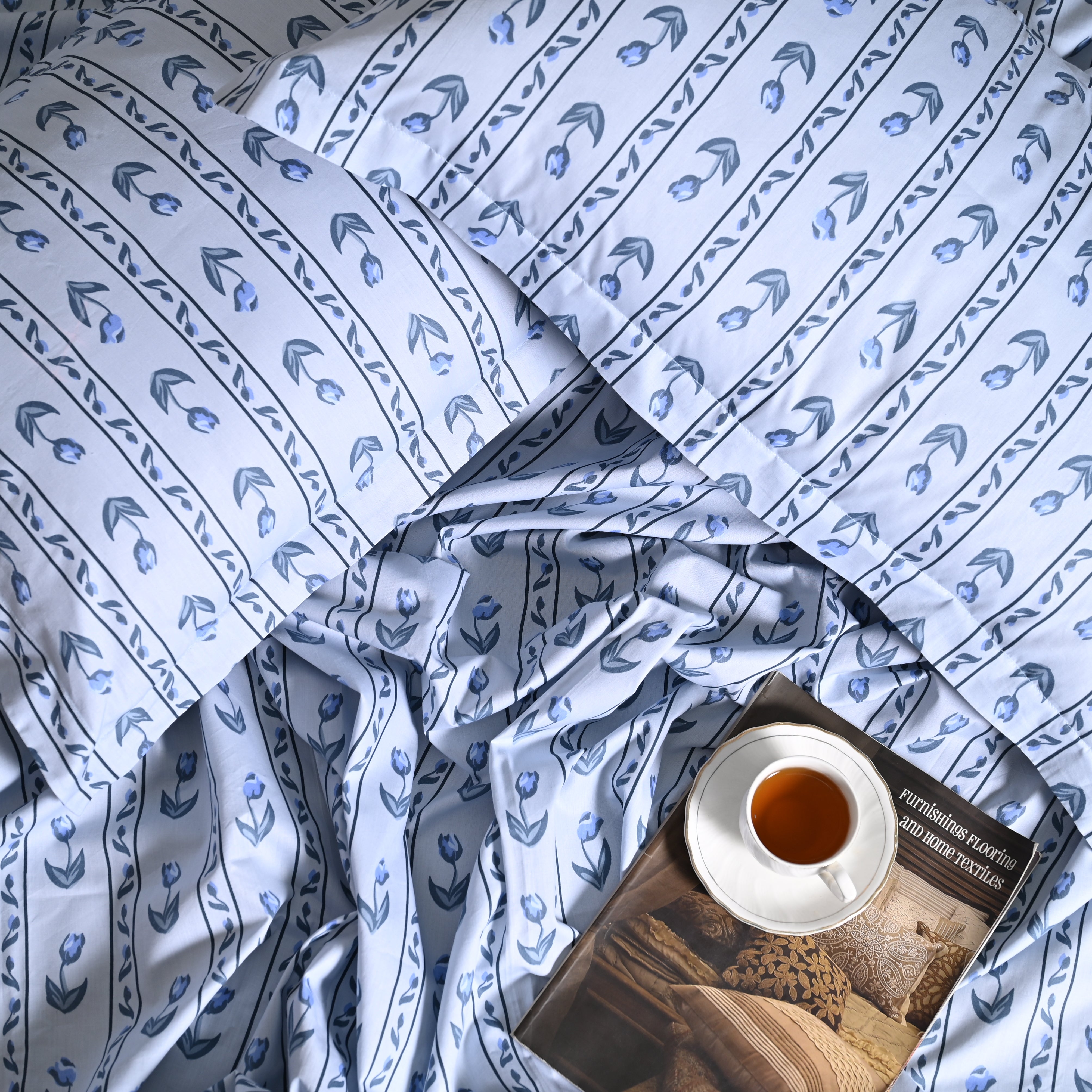 Tulip Serenade 300 TC Luxury Cotton Sheets – Premium Printed Bedsheet Set