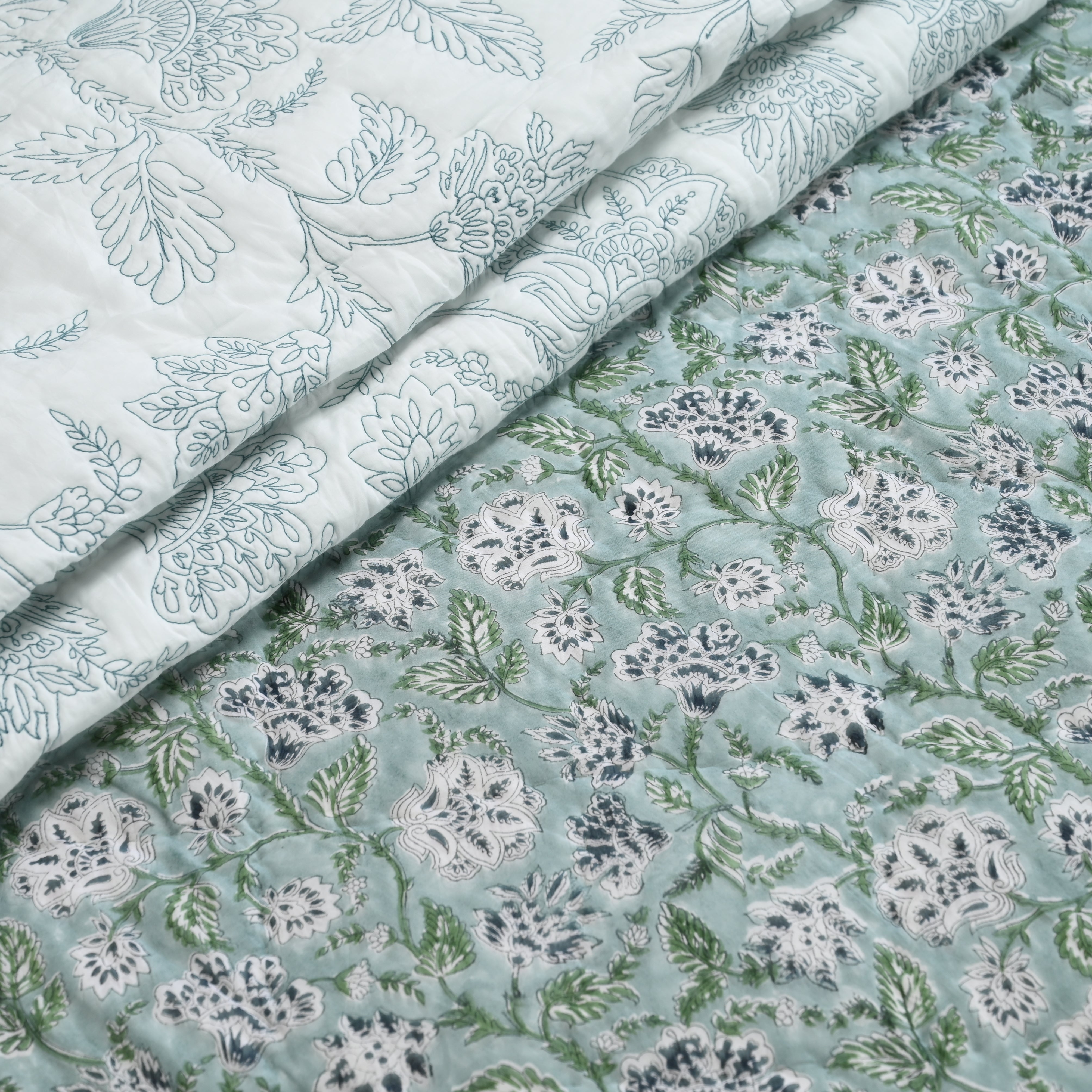 Hanami Embroidered Quilted Coverlet