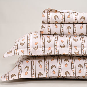 Tulip Serenade 300 TC Luxury Cotton Sheets – Premium Printed Bedsheet Set