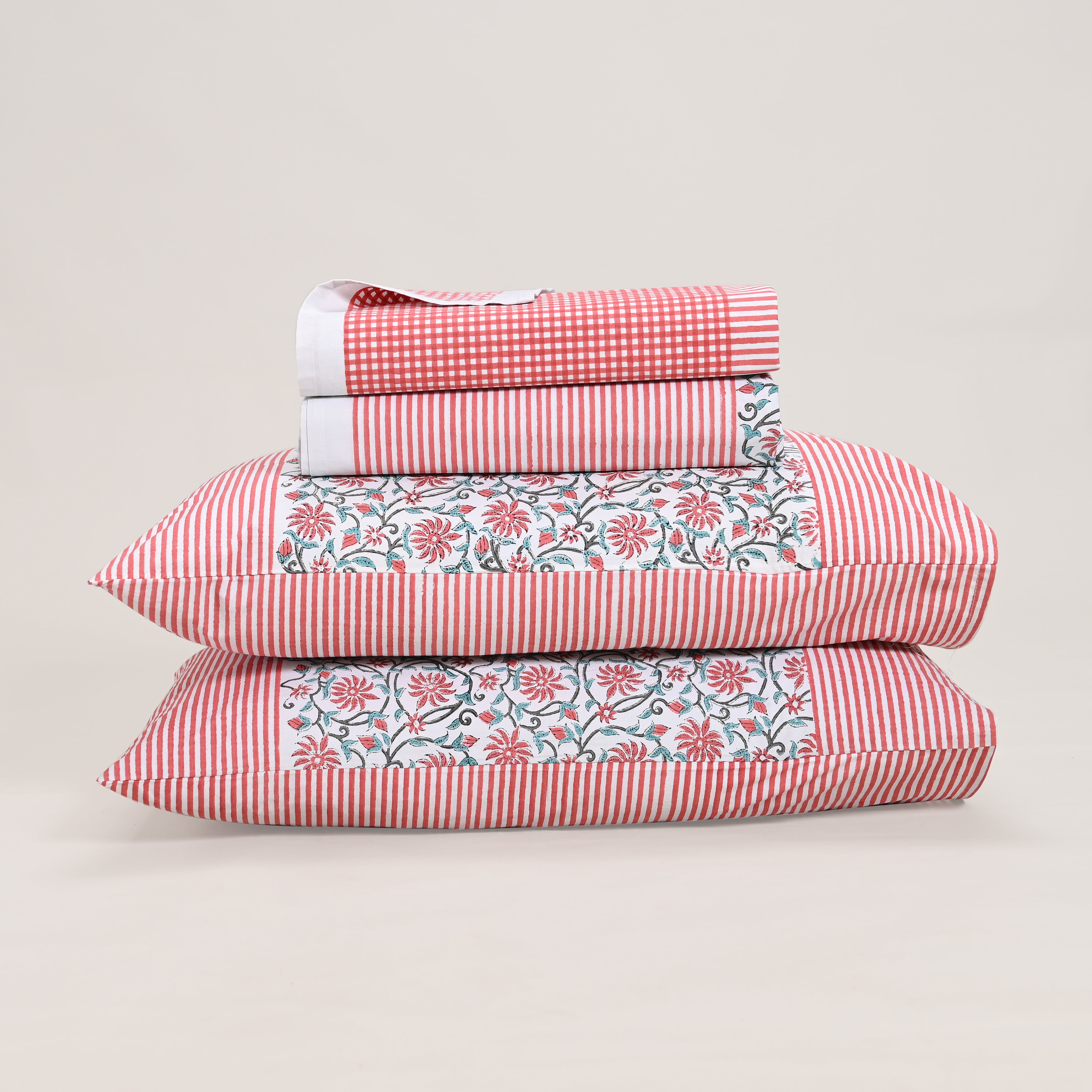 Kusum Block Printed Bed Sheet