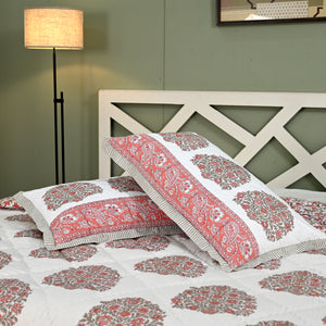Rajmudra Premium Jaipur Reversible Quilt with pillow (2 & 3 Pc set)