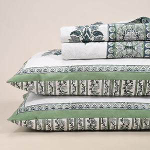 Hanami Buta Hand Block Printed Bed Sheet