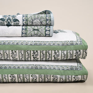 Hanami Buta Hand Block Printed Bed Sheet
