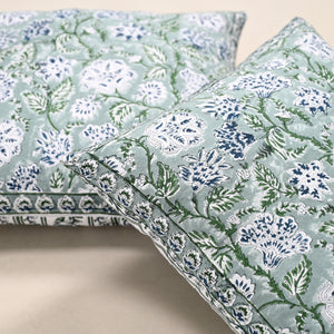 Hanami Jaal Reversible Block Printed Cushion Cover | Set of 2
