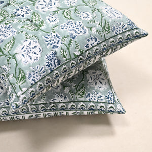 Hanami Jaal Reversible Block Printed Cushion Cover | Set of 2