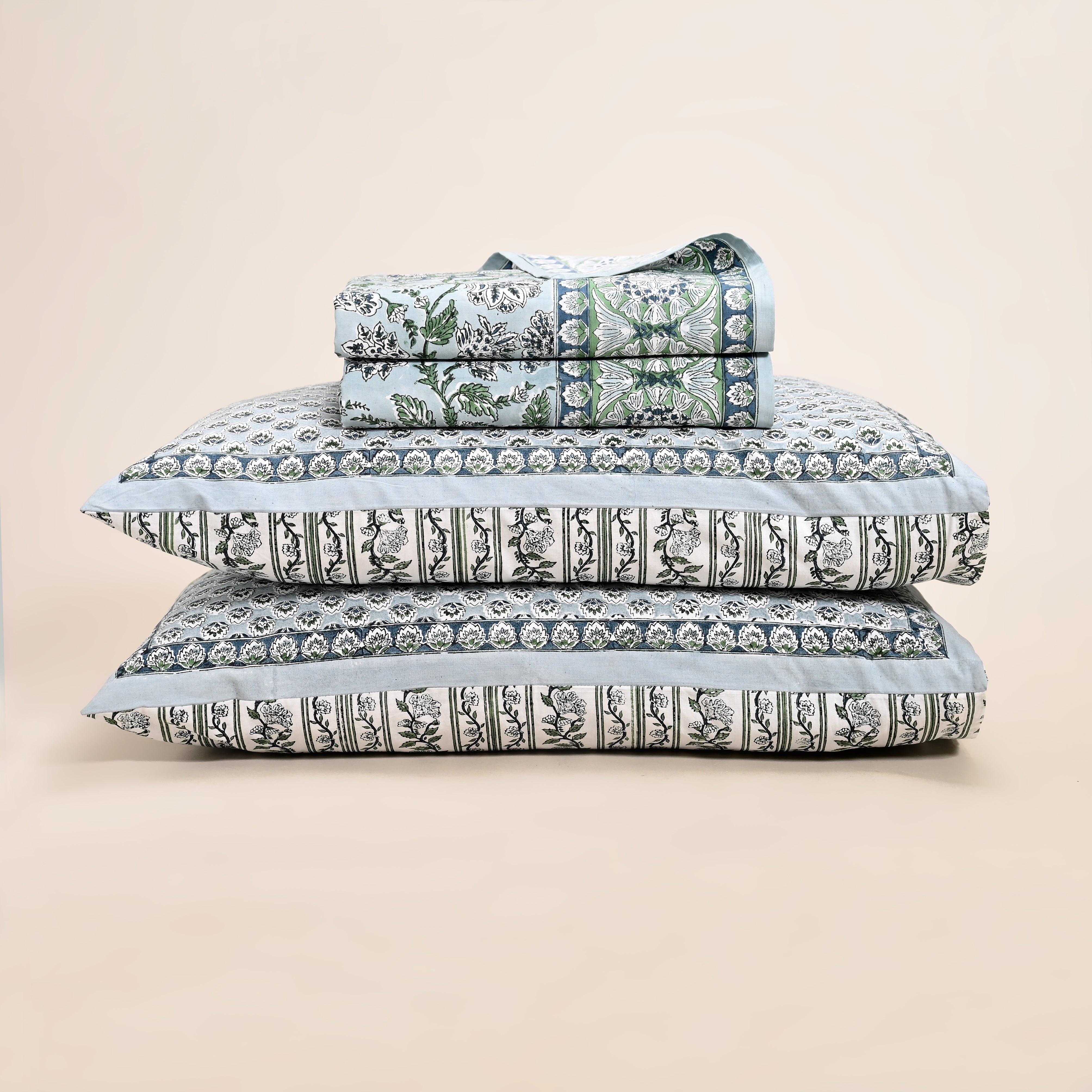 Hanami Jaal Hand Block Printed Bed Sheet