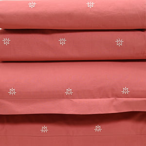Gemini Bloom Bedsheet - Regal Embroidered 300 TC Luxury Cotton Sheets