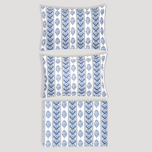 Rajvi Stria king size pure cotton bed sheet set with pillow covers from Ocean Home.