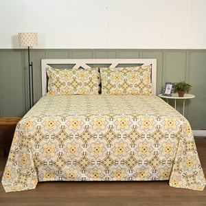 Fractalia King Size Cotton Bed Sheet Set