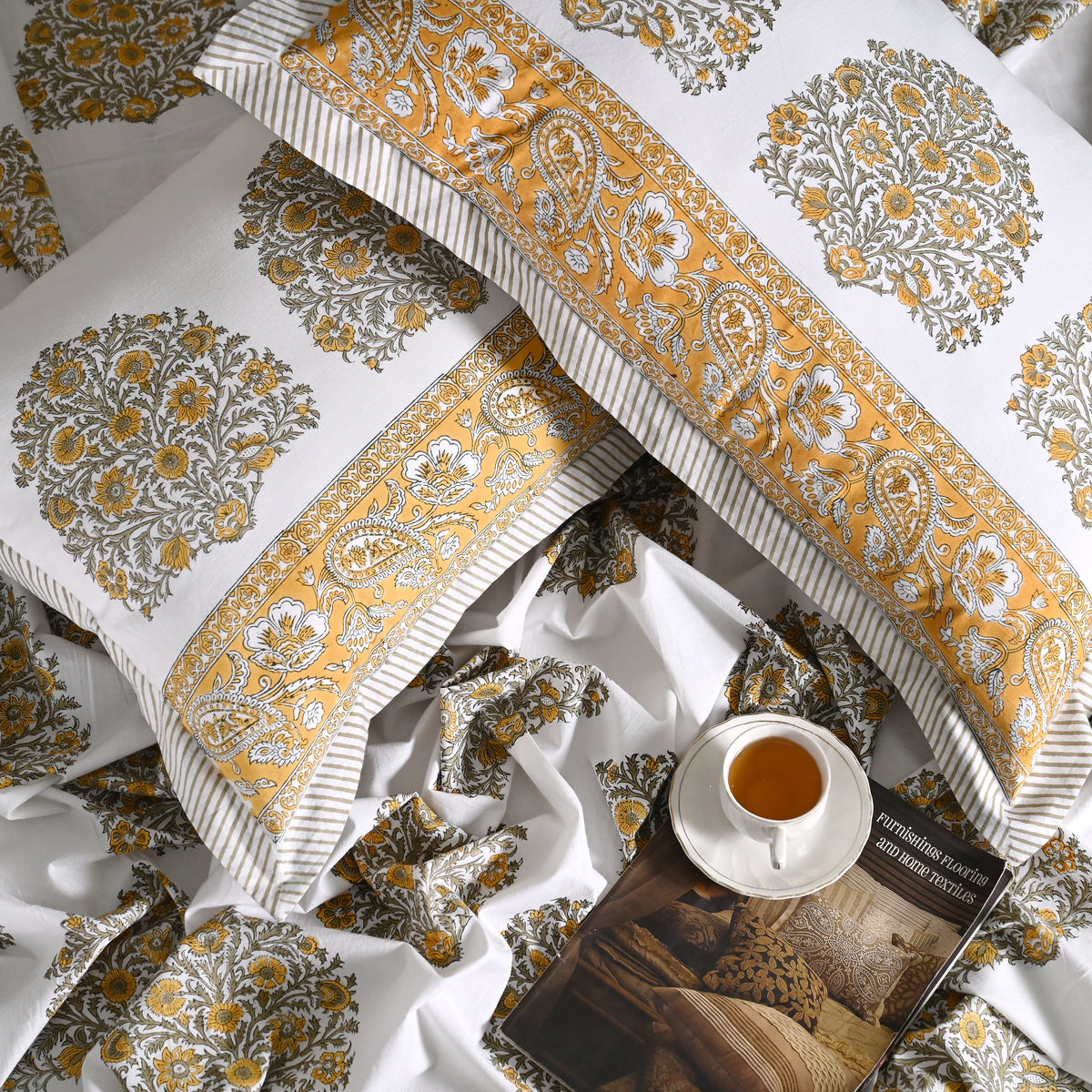 Rajmudra Block Printed Bed Sheet