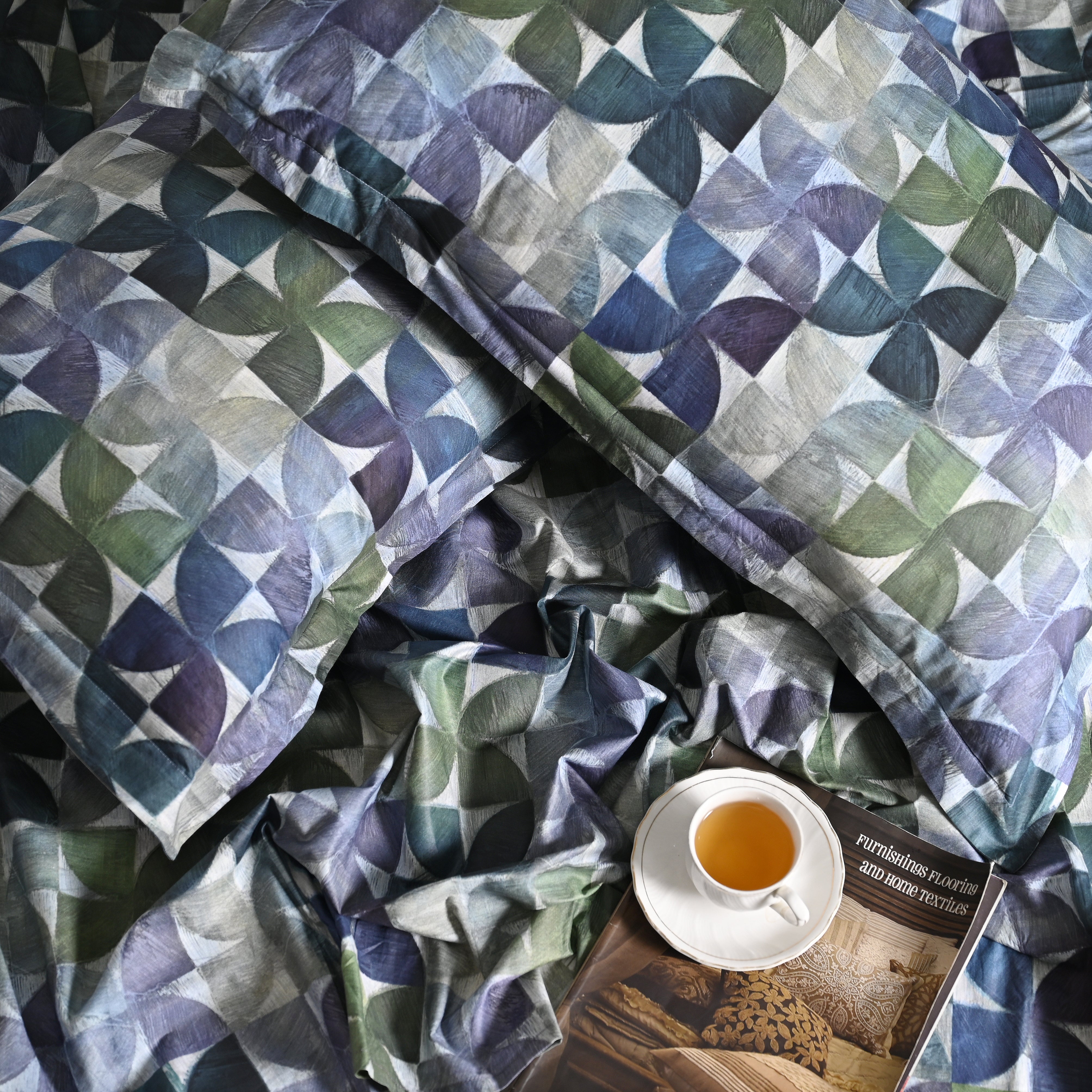 Terra – Emerald | 300 TC Percale King Size Bed Sheet Set