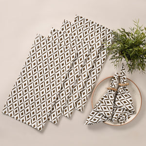 Terra Rhombus Block Printed Napkin