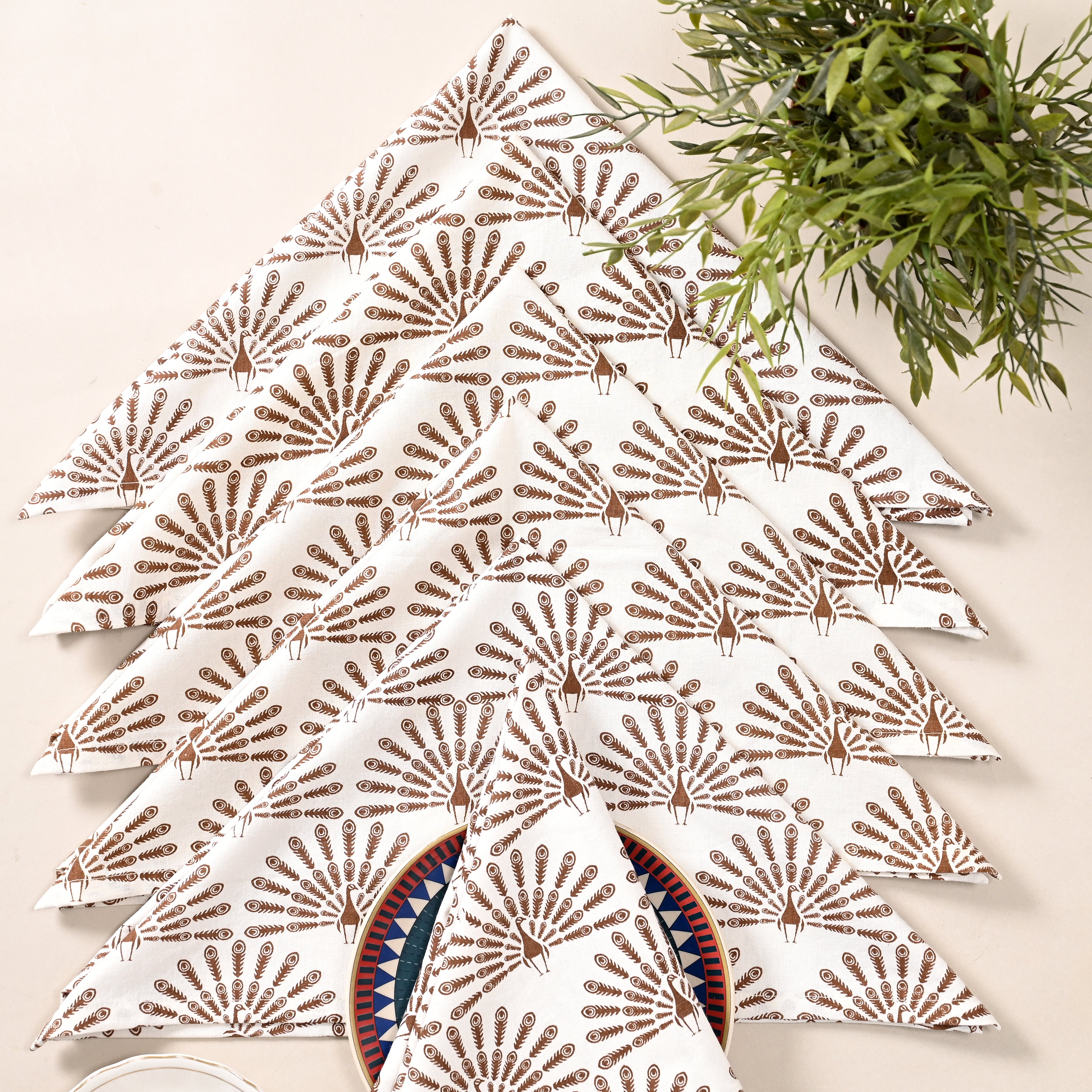 Mayura Rhombus Block Printed Napkin