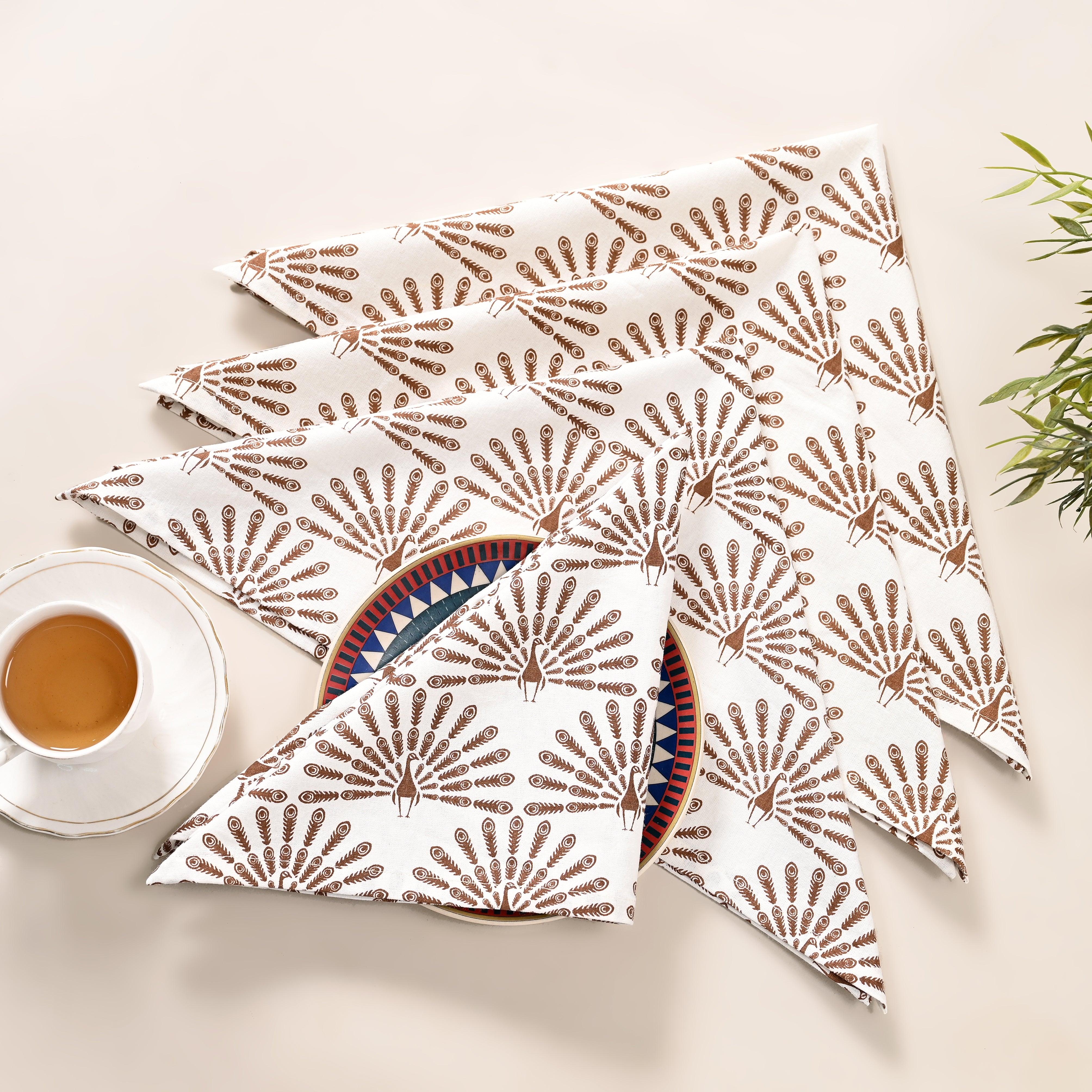 Mayura Rhombus Block Printed Napkin