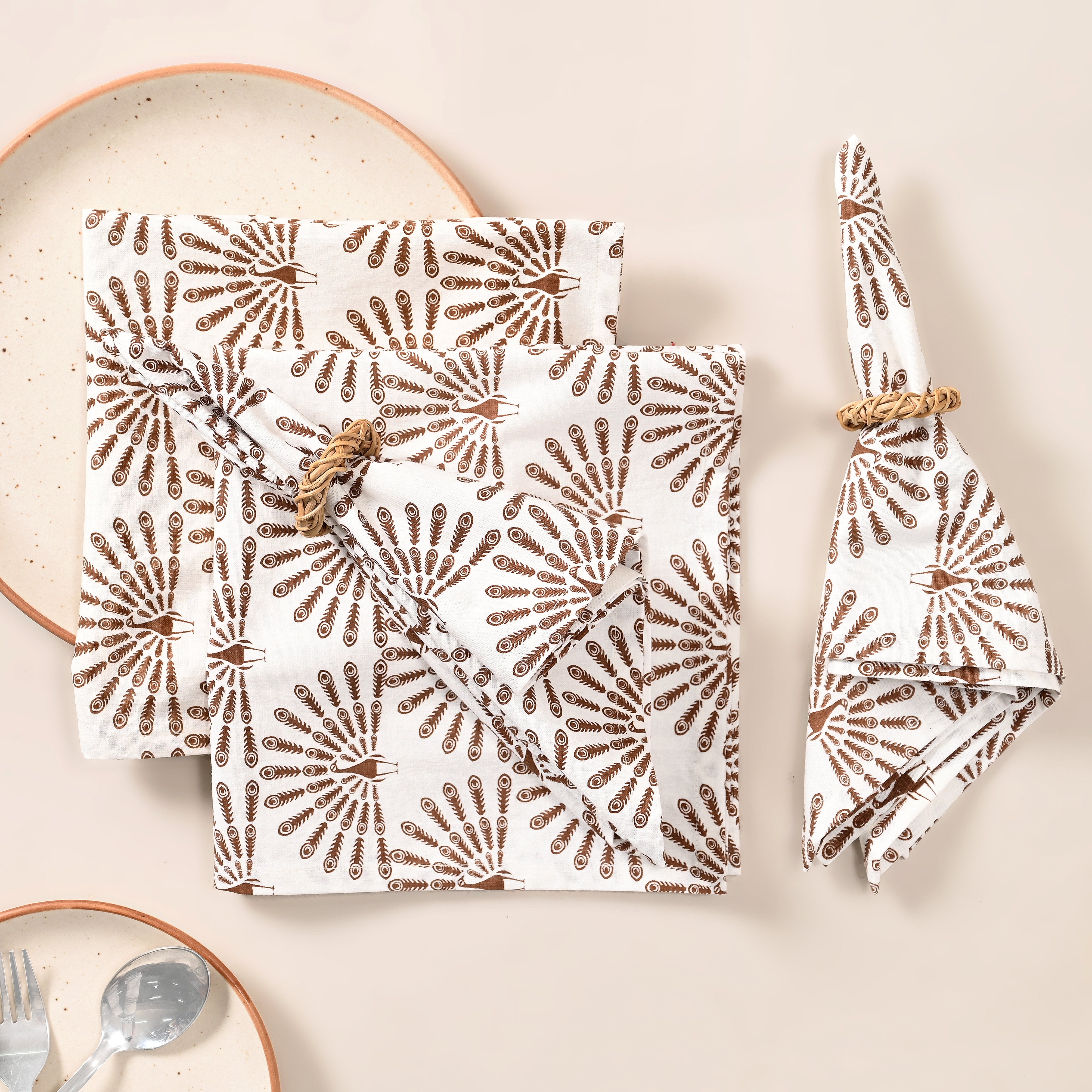 Mayura Rhombus Block Printed Napkin