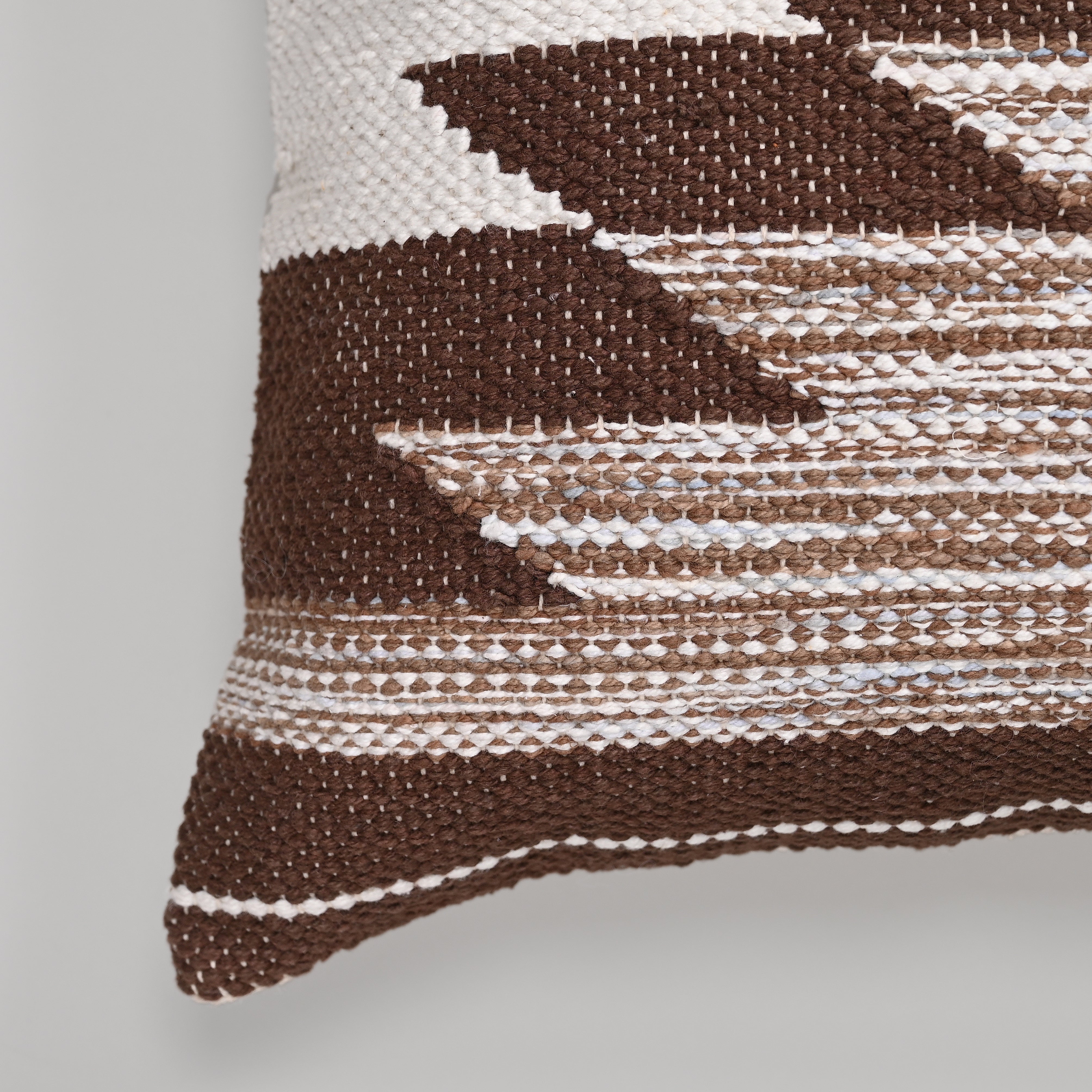 Aztec Woven Cushion Cover – Pure Cotton Geometric Textured Cushion