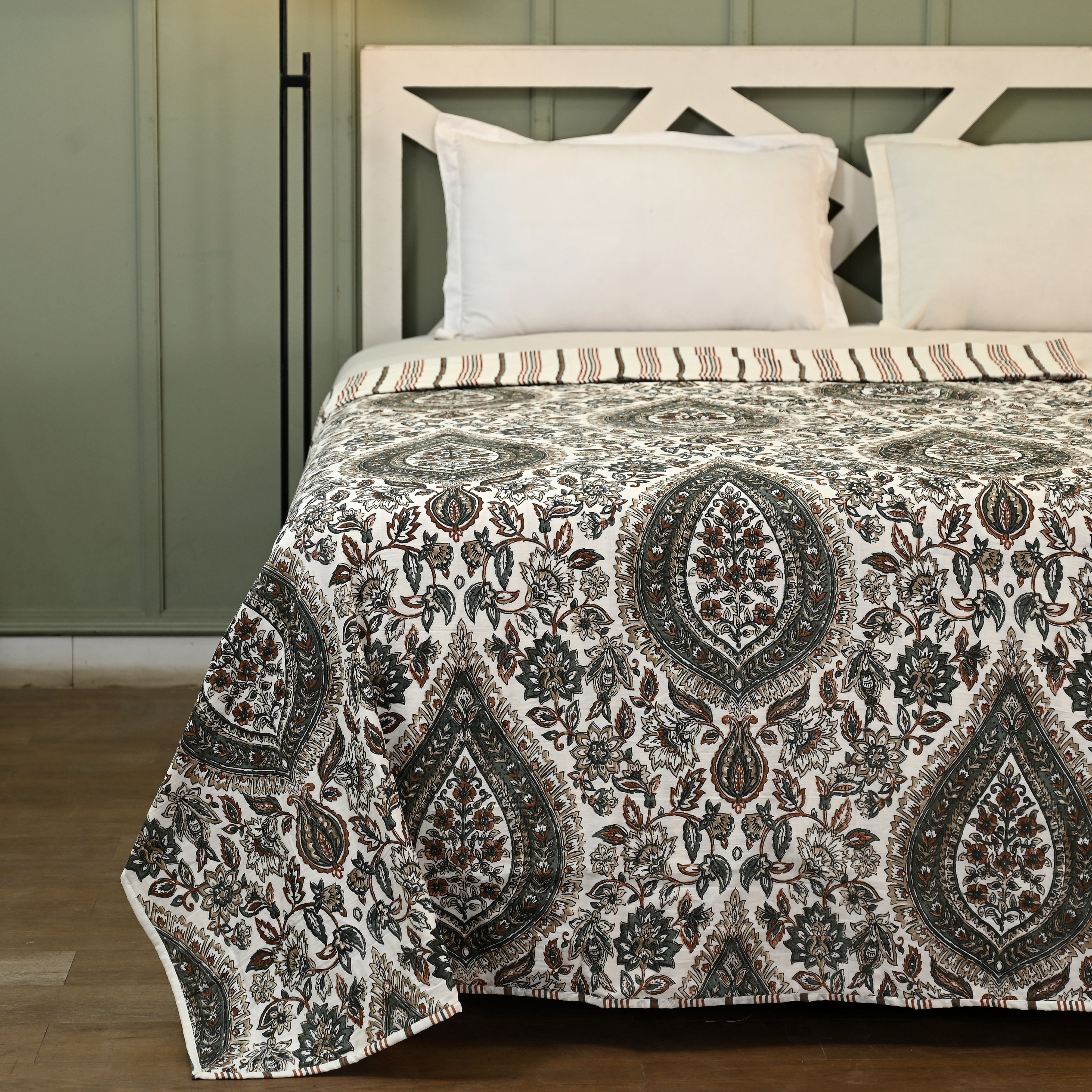 Damask Lightweight Cotton Dohar – Summer AC Blanket
