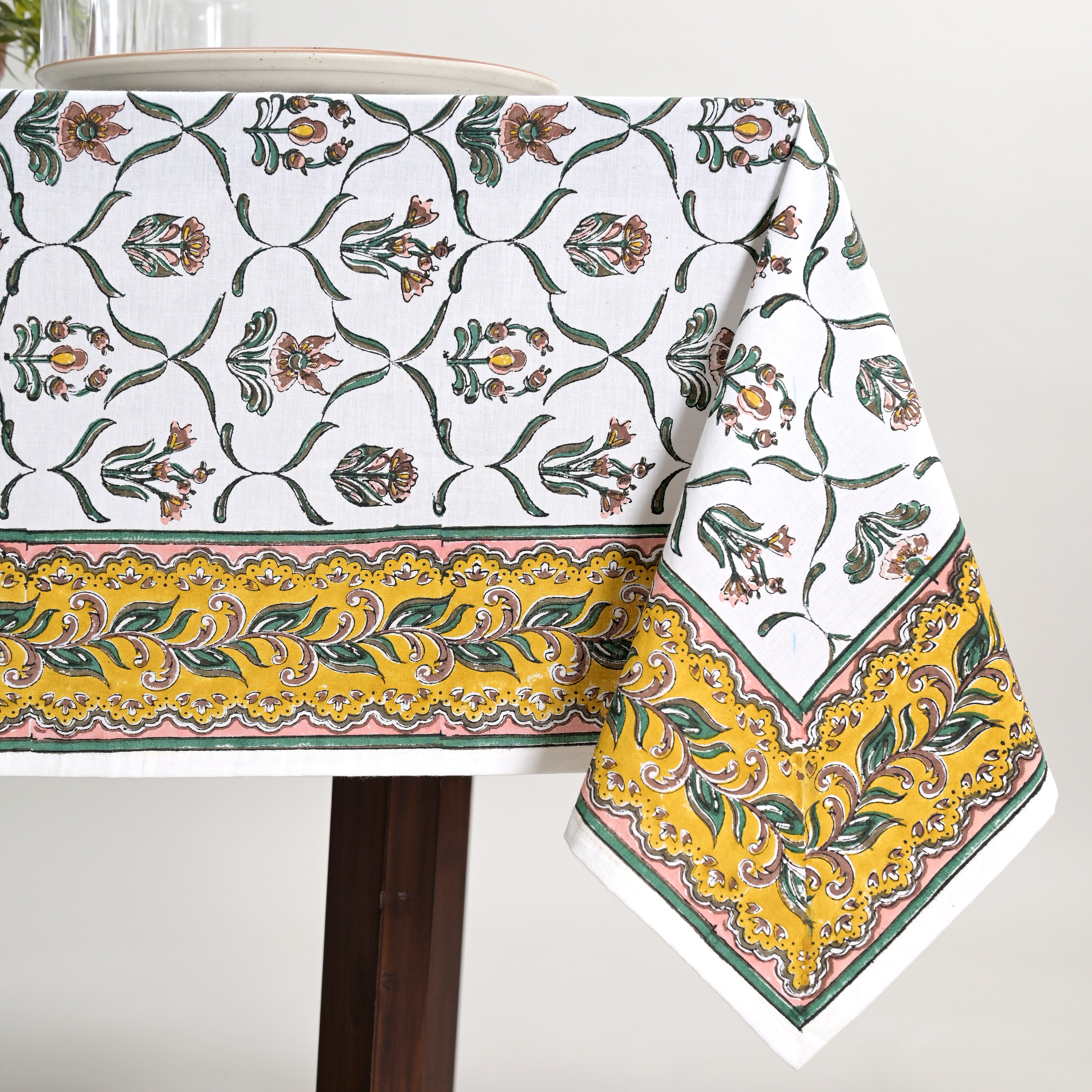Gulal Block Printed Table Cover