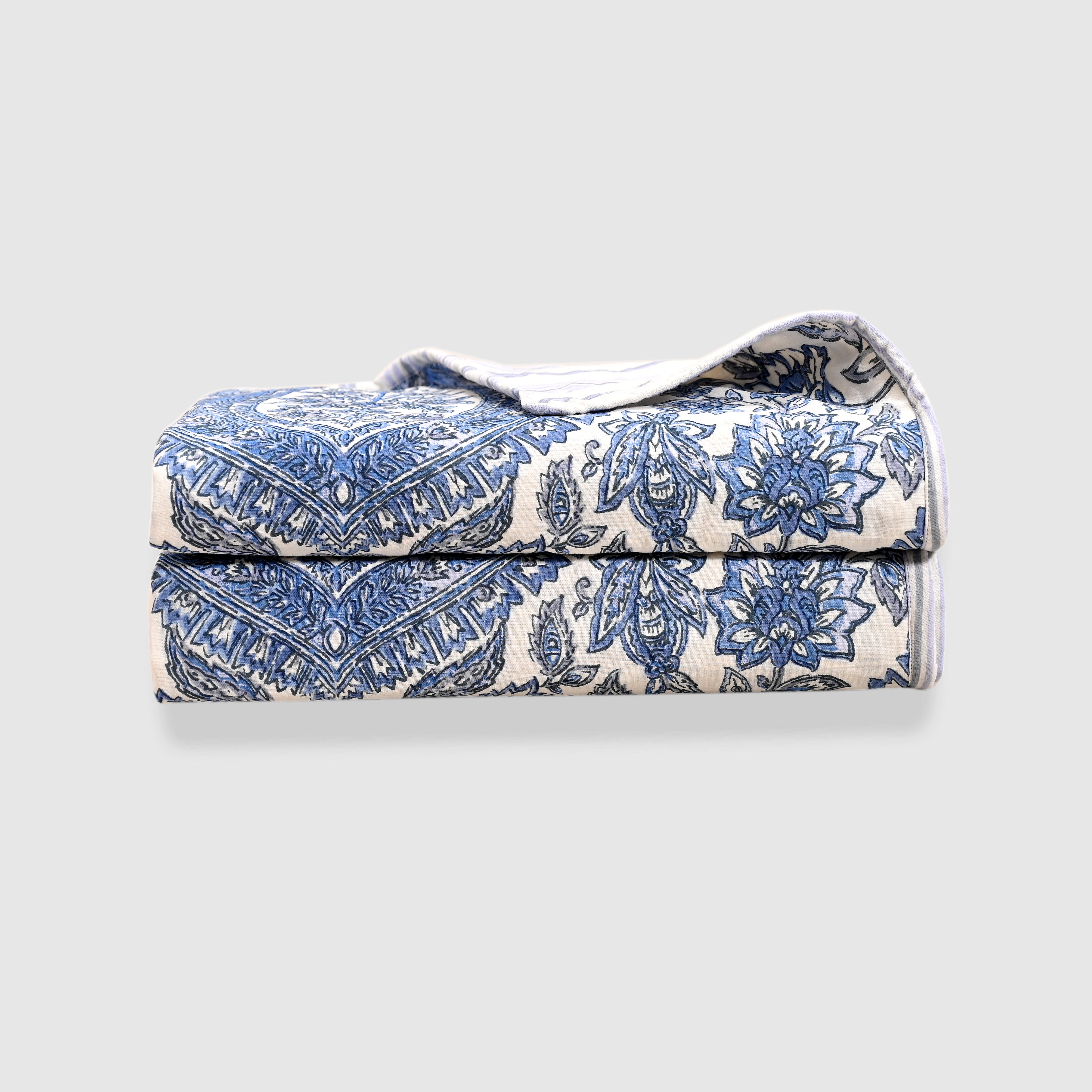 Damask Lightweight Cotton Dohar – Summer AC Blanket