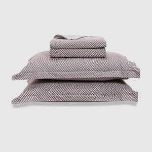 Maverick - Plum Bark | 300 TC Percale King Size Bed Sheet Set