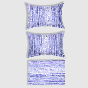 Kaleida - Violet | 300 TC Percale King Size Bed Sheet Set