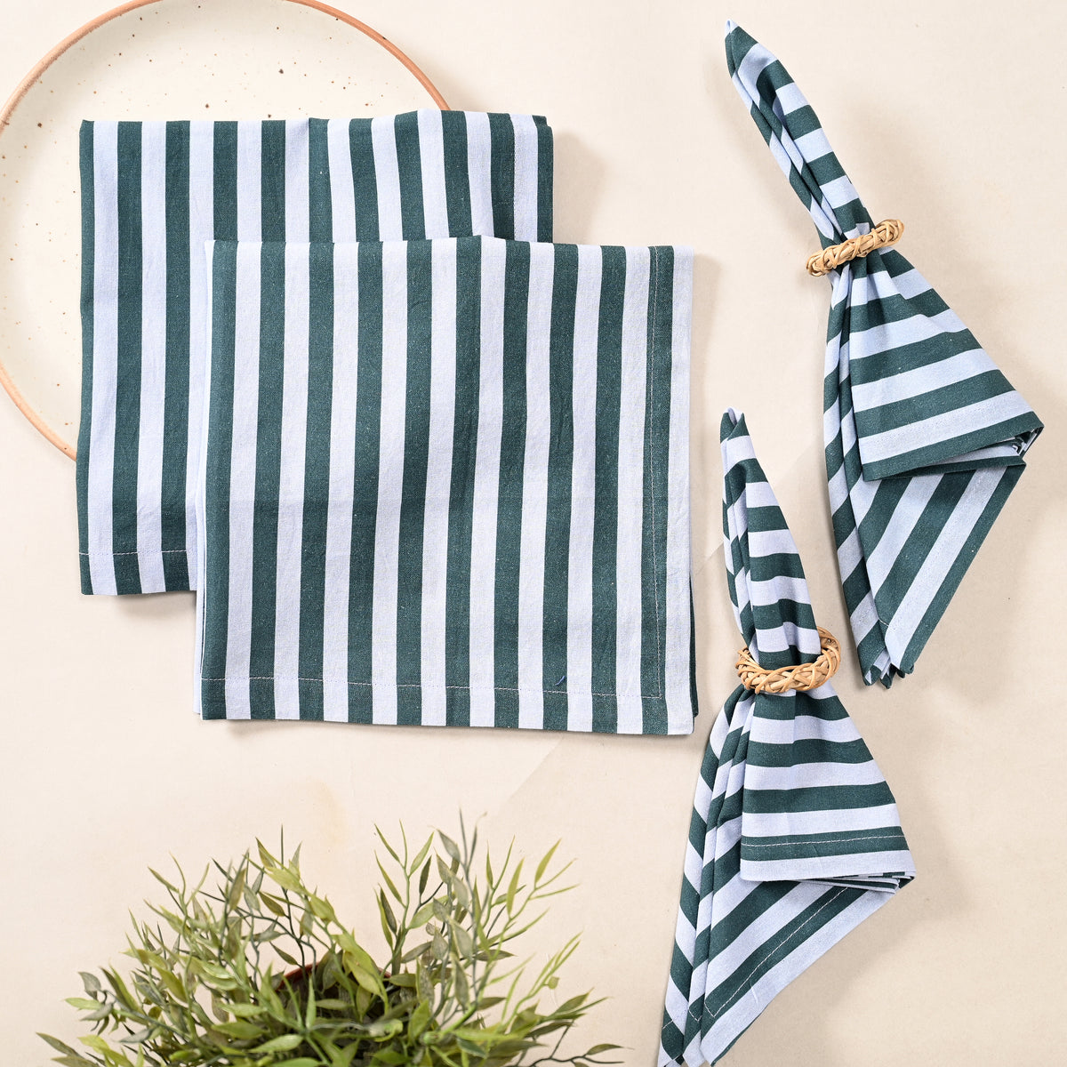 Heritage Stripe Cotton Napkins