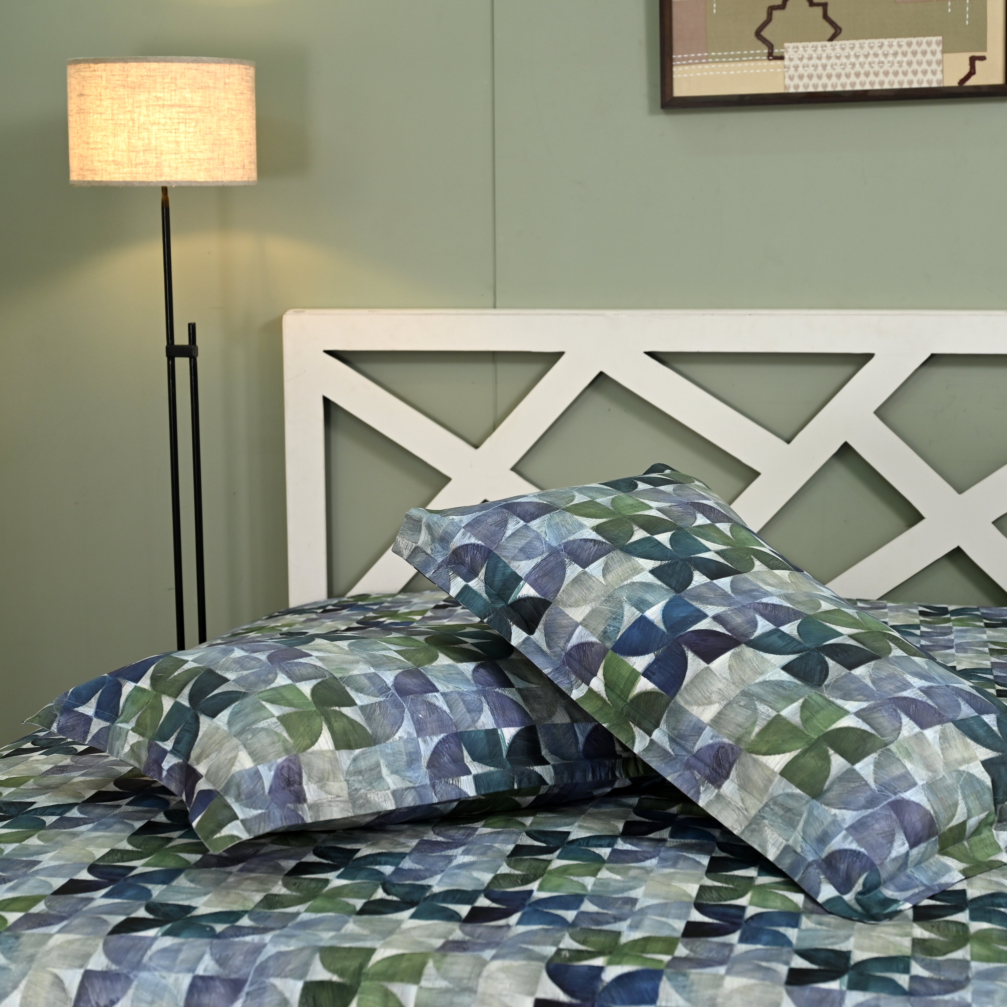 Terra – Emerald | 300 TC Percale King Size Bed Sheet Set