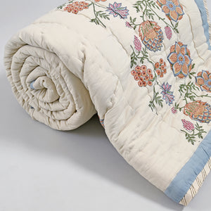 Victoria – Premium Jaipuri Hand Block Printed Quilt