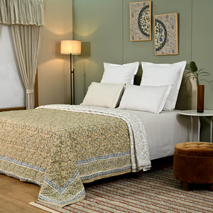 Solitaire Reversible Hand Block Printed Cotton Quilt (Copy)