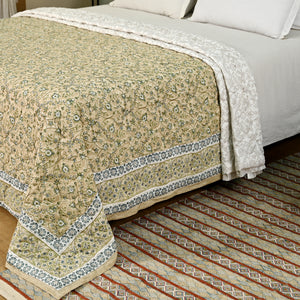 Solitaire Reversible Hand Block Printed Cotton Quilt (Copy)