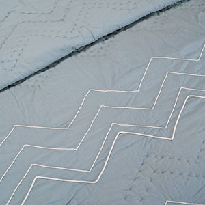 Aqua Hand Work Quilt