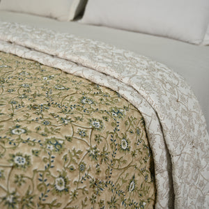 Solitaire Reversible Hand Block Printed Cotton Quilt (Copy)