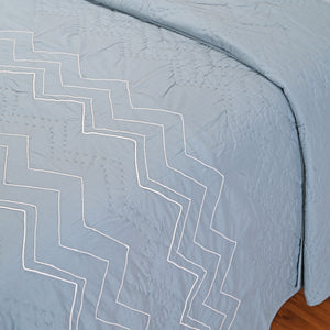 Aqua Hand Work Quilt