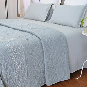 Aqua Hand Work Quilt