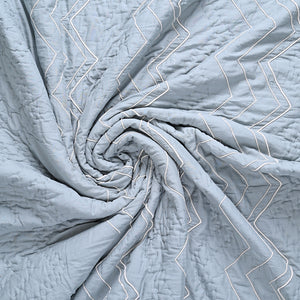 Aqua Hand Work Quilt