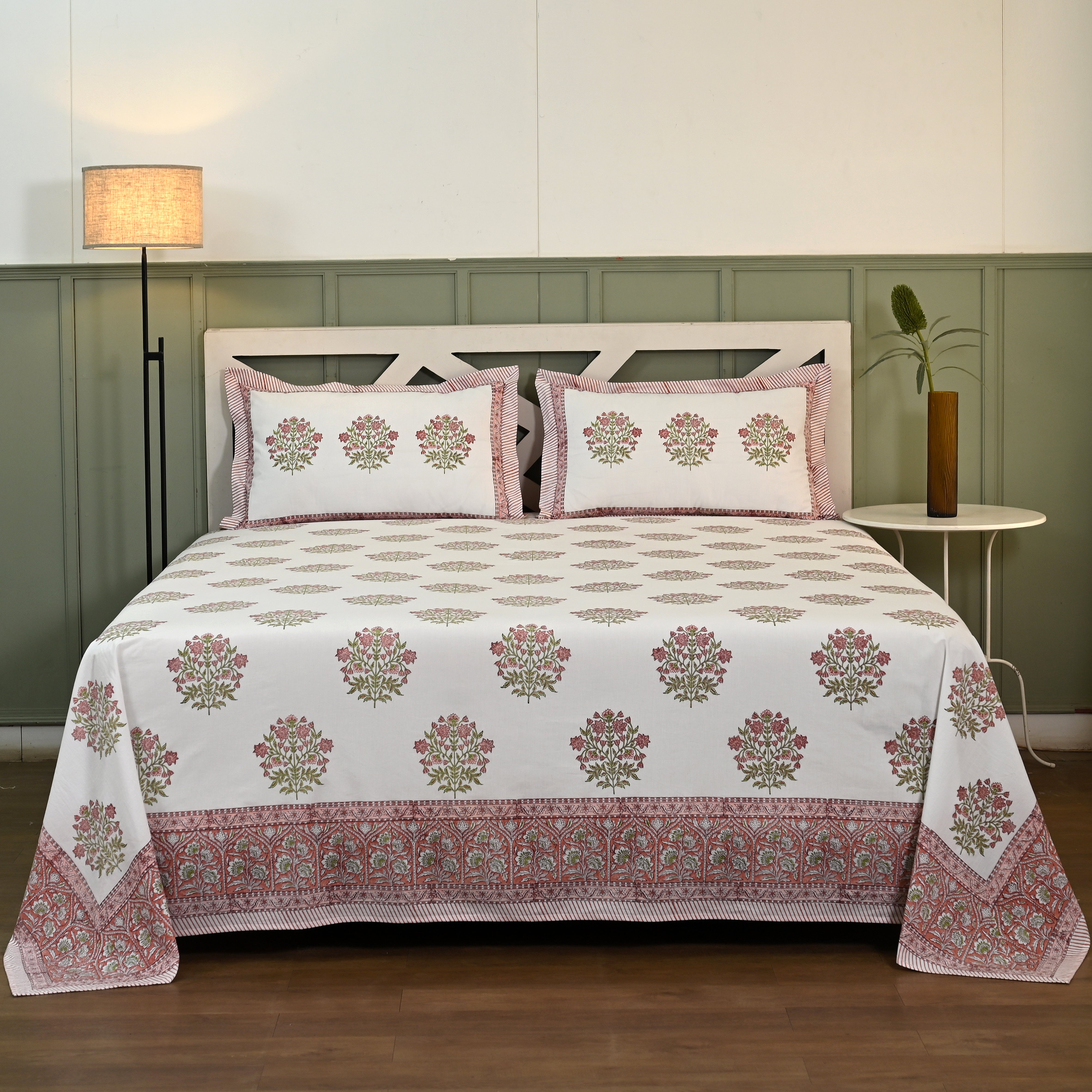 Florence Block Printed Bed Sheet Set