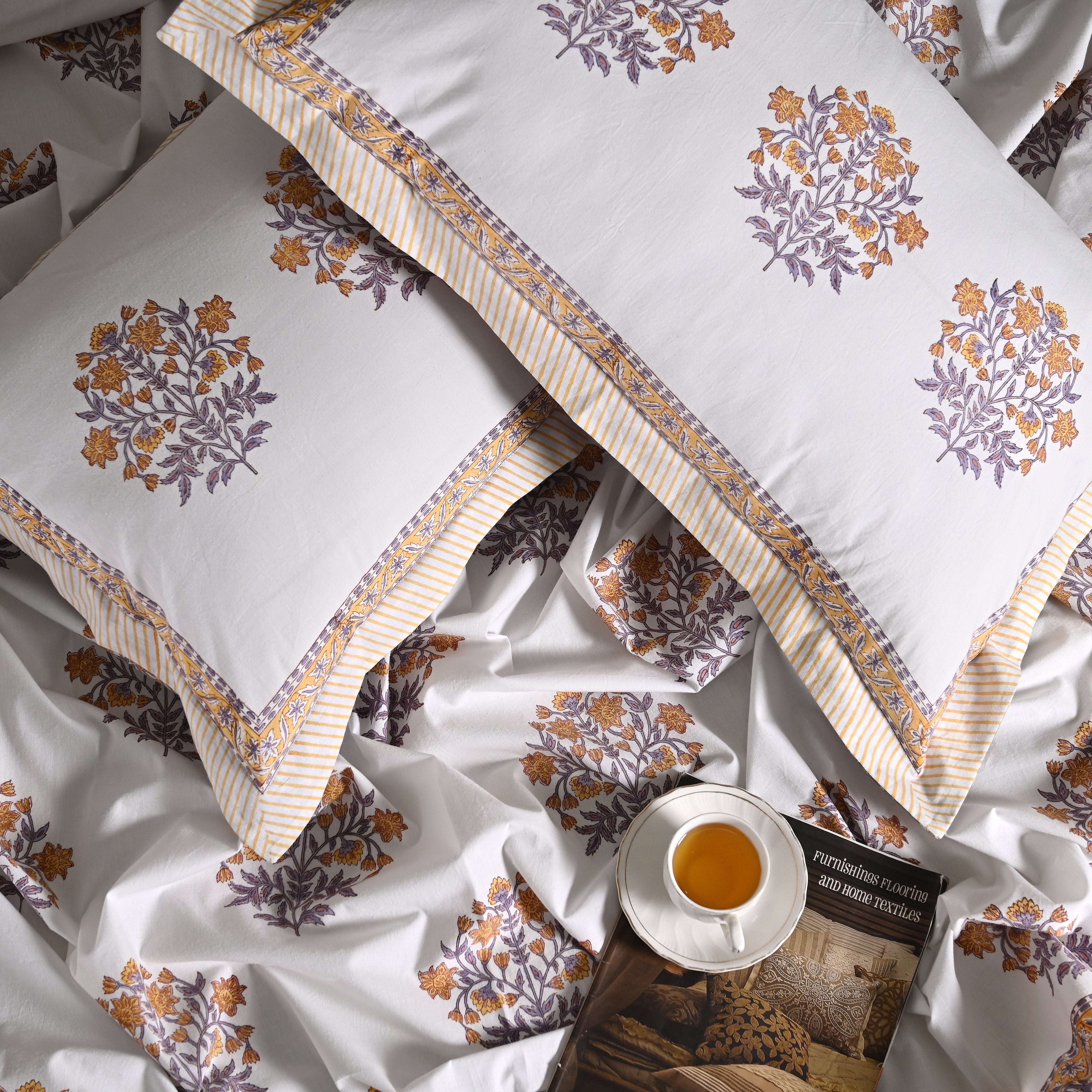 Florence Block Printed Bed Sheet Set
