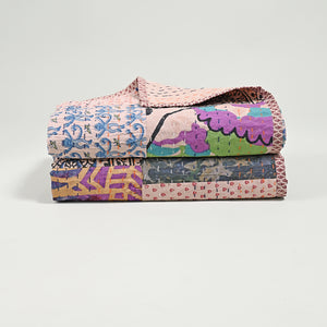 One of a kind Upcycled Applique Bed Cover