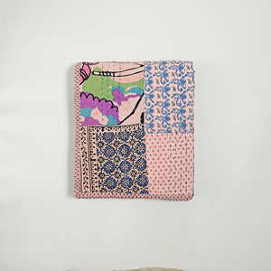 One of a kind Upcycled Applique Bed Cover