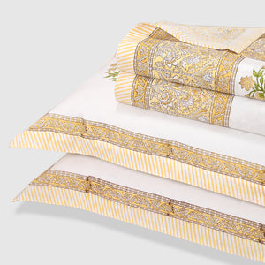 Florence Block Printed Bed Sheet Set