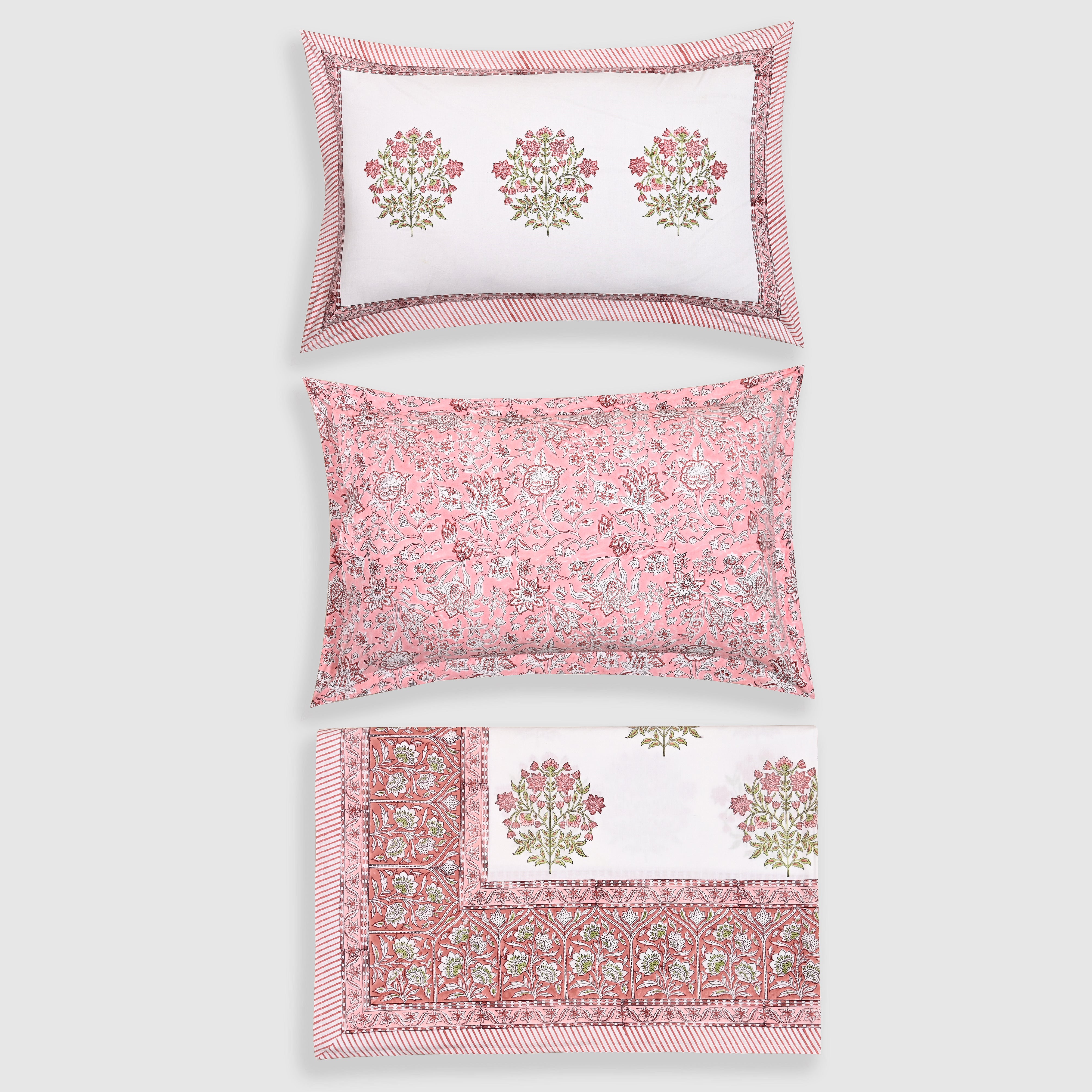 Florence Block Printed Bed Sheet Set