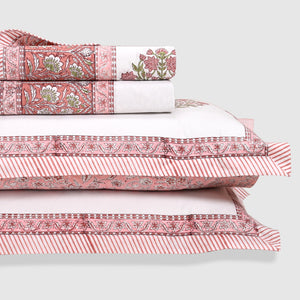 Florence Block Printed Bed Sheet Set