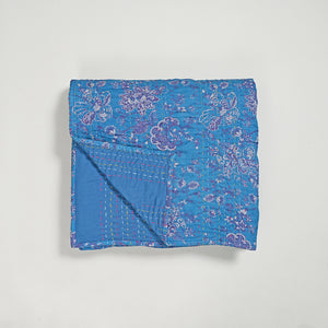Marine Garden Hand Stitched Kantha Gudari/ Bed Cover