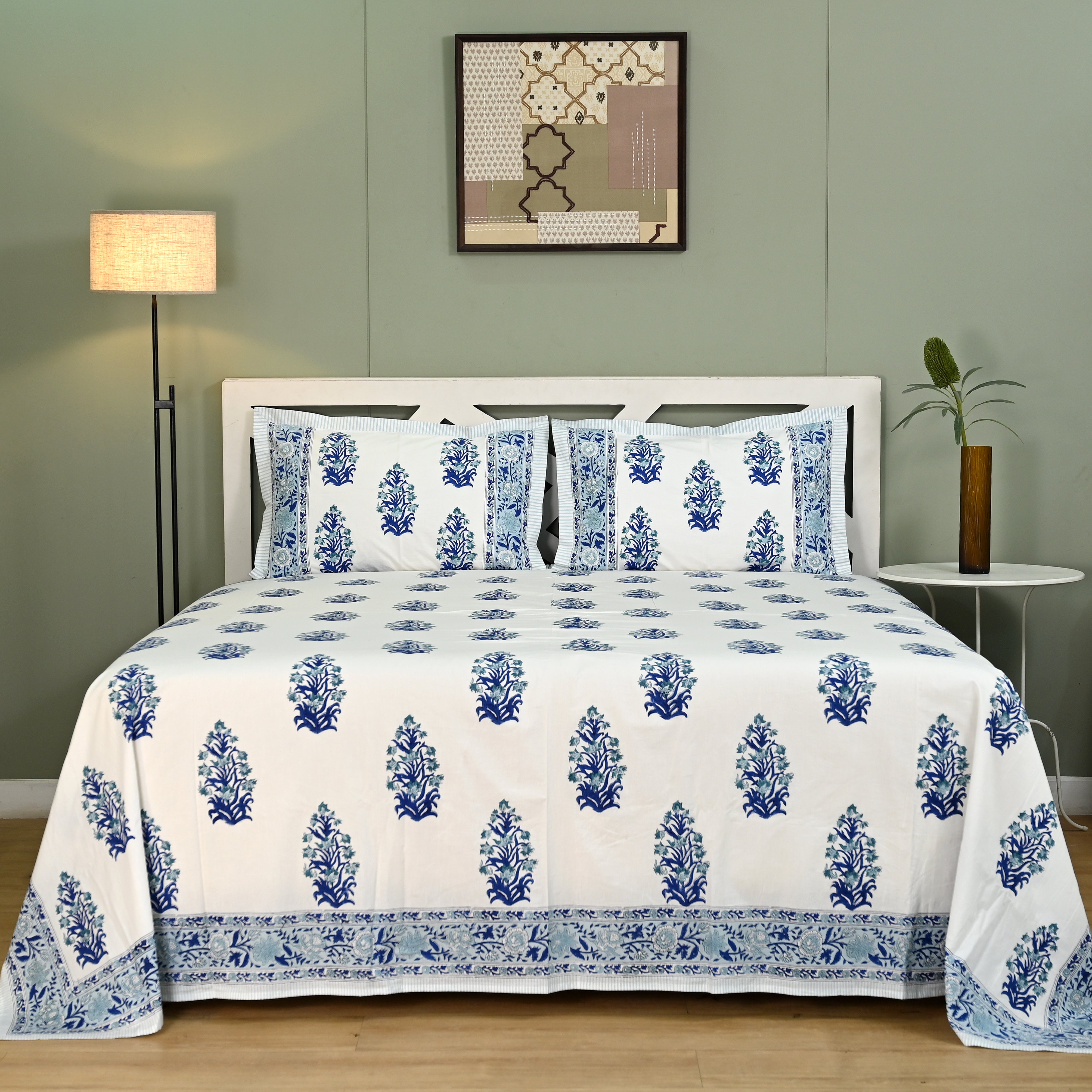 Kamla Block Printed Bed Sheet